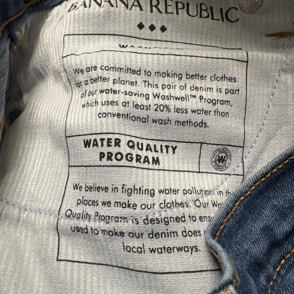 Banana Republic High Rise Skinny Jeans Womens 31/12P Blue Washwell Denim Petite