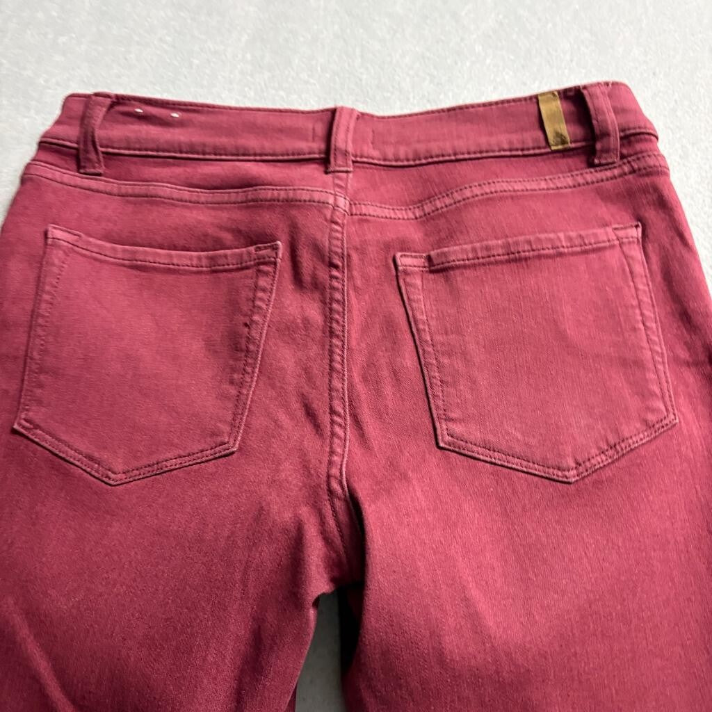 Susina Skinny Jeans Womens 26 Burgundy Red Stretch Denim Pants