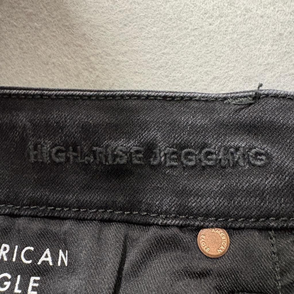 American Eagle High Rise Jegging Womens Size 16 Regular Black Luxe Stretch Jeans
