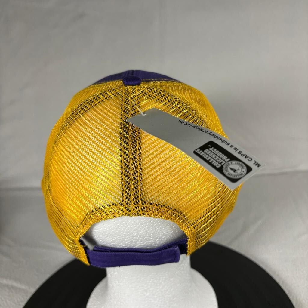 ML Caps The Duke Purple Yellow Mesh Trucker Hat Blank Snapback Cap