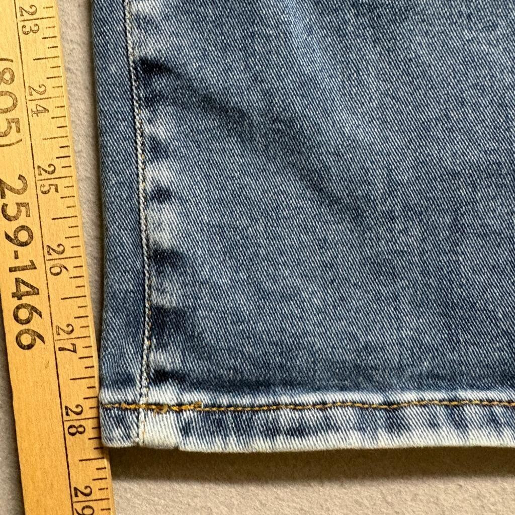 Pilcro and the Letterpress Jeans Womens 33 Blue Denim Straight Leg Mid Rise