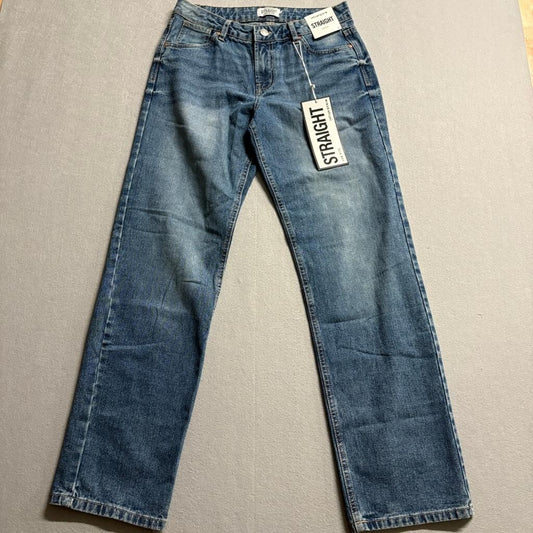 Refuge Denim Straight Leg Jeans Womens Size 5 Blue Low Rise Rigid Cotton