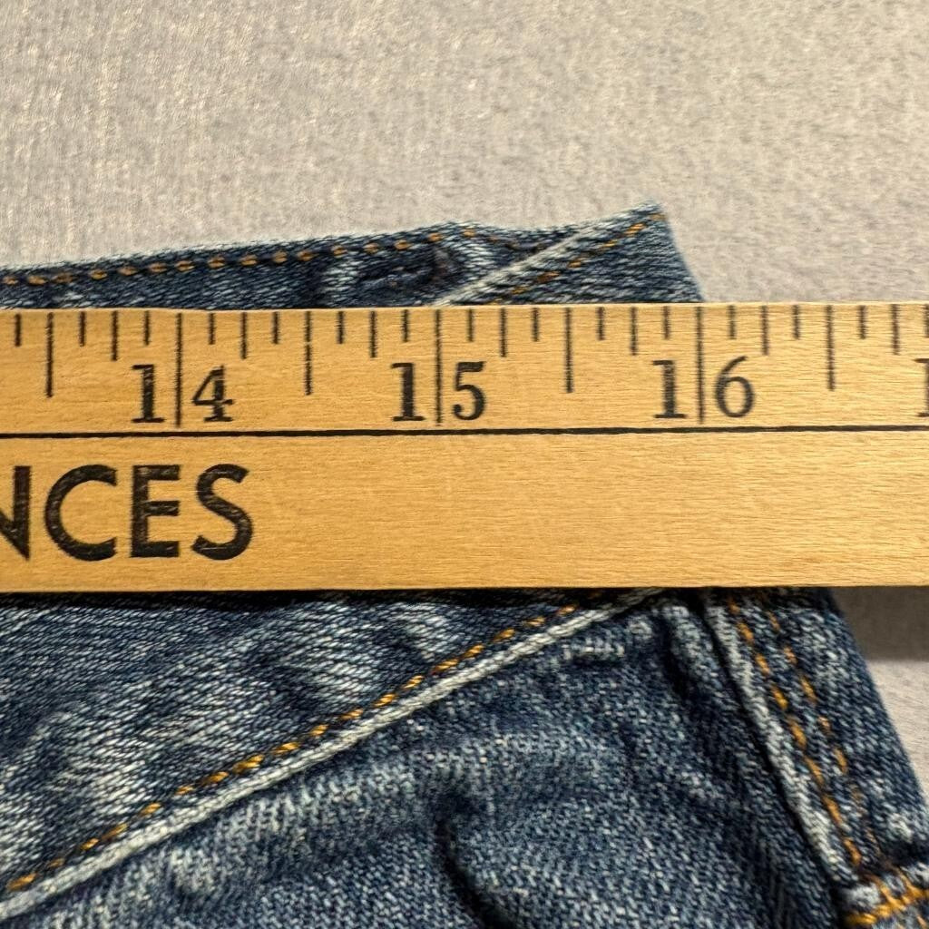 Free World Drifter Jeans Mens 33 Blue Denim Straight Leg 100% Cotton
