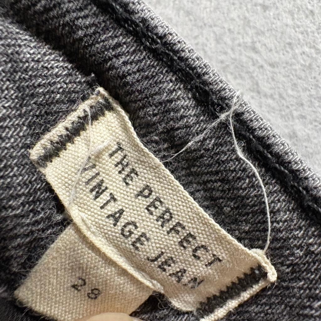 Madewell The Perfect Vintage Jean Womens 28 Gray Charcoal Denim High Rise Slim