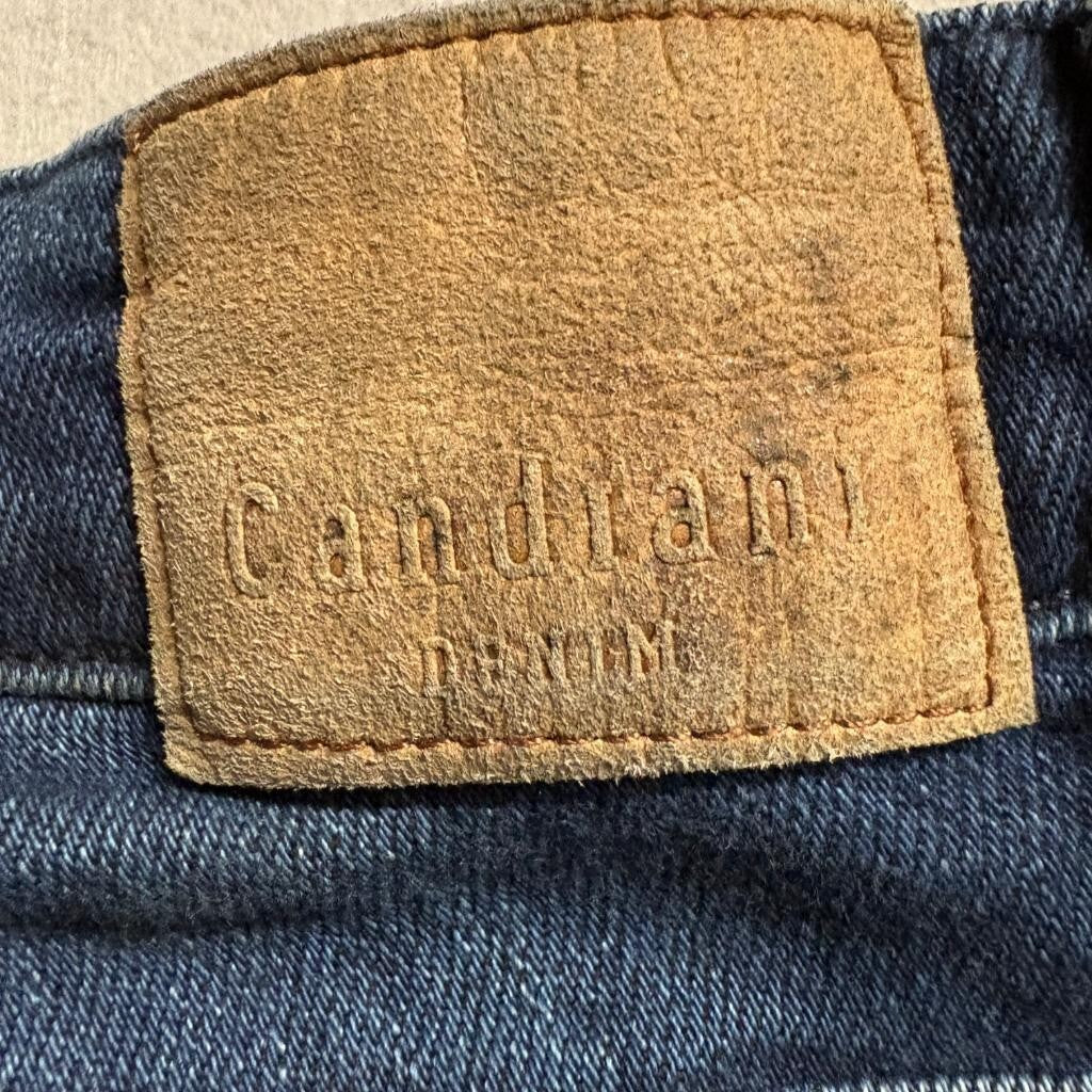Candiani Denim Jeans Womens Size Medium Blue Distressed Italian Cotton Blend