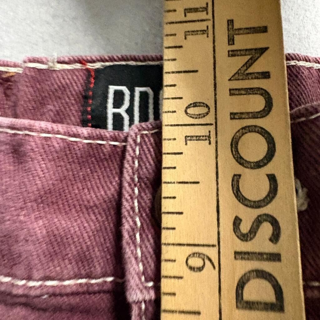 BDG Urban Outfitters Cargo Jogger Pants Womens 27 Burgundy Maroon Contrast