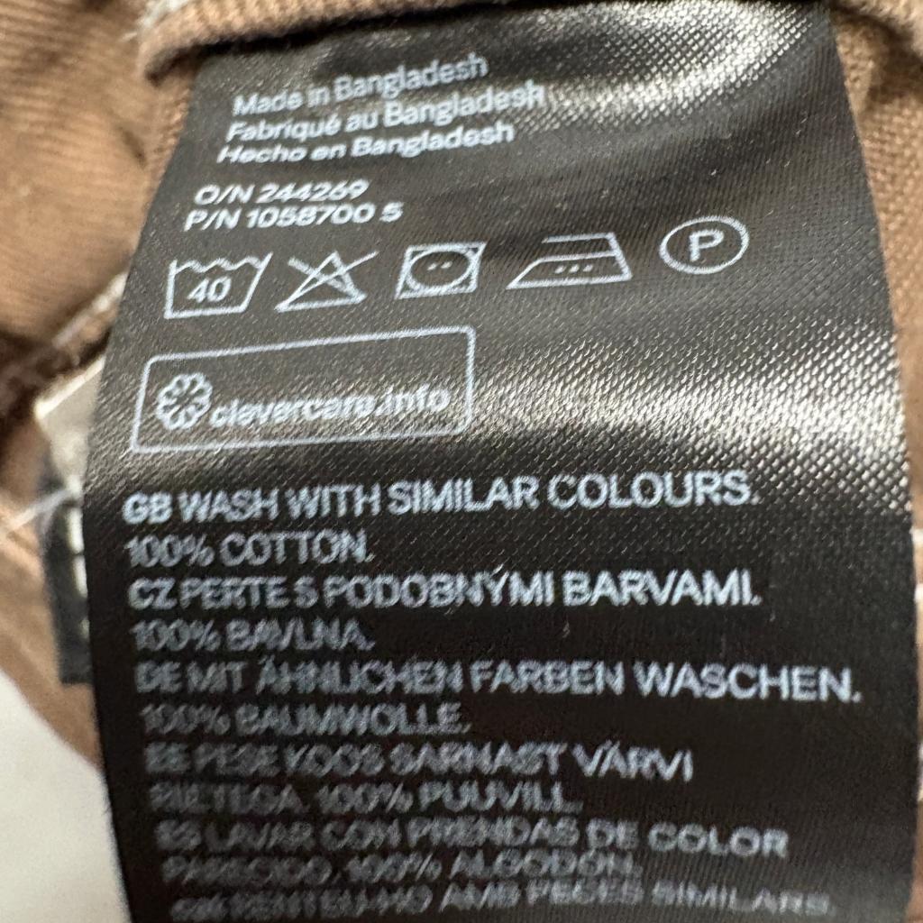 H&M Divided Women's Brown Cargo Pants Size 4 Contrast Stitch Wide Leg Utility