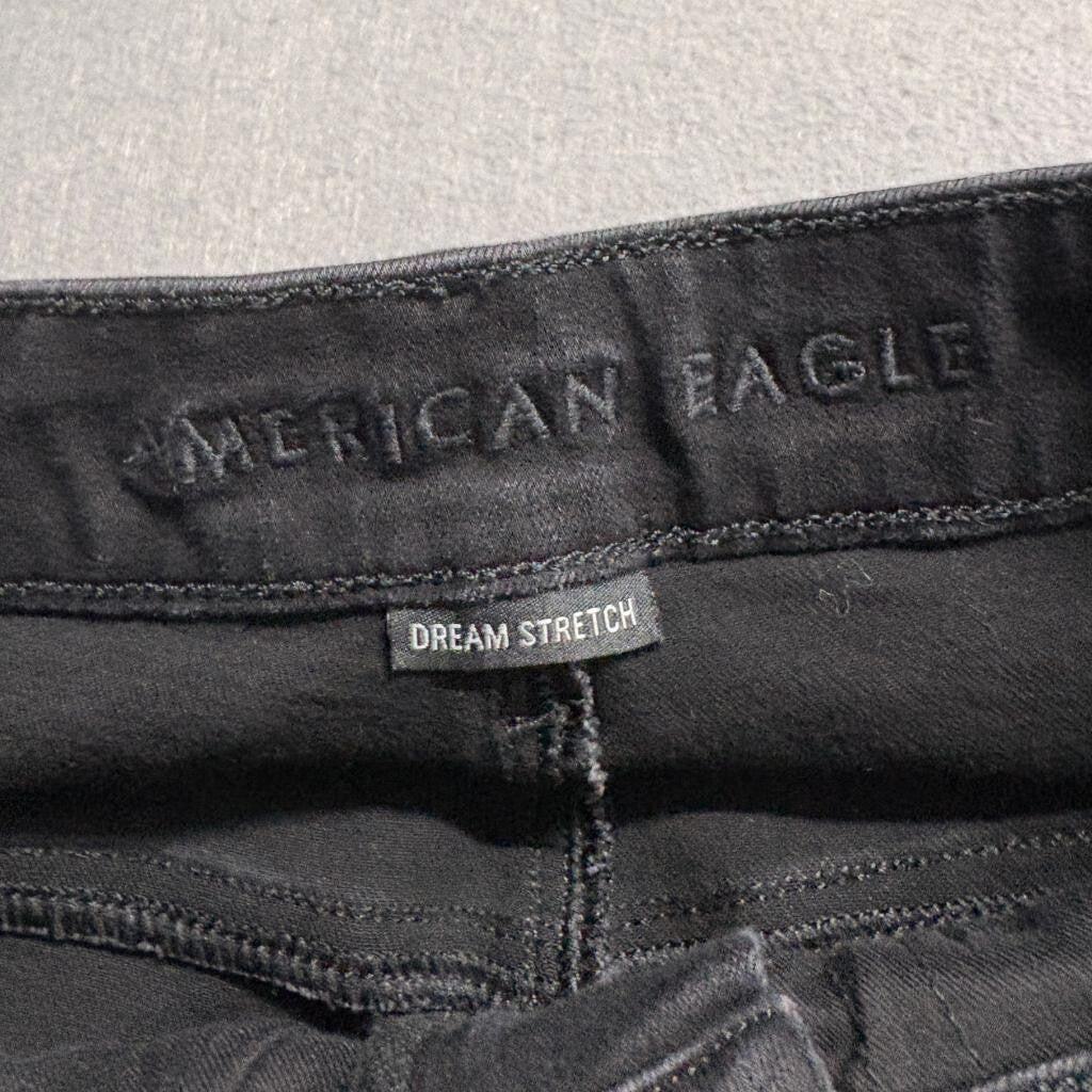 American Eagle Dream Stretch Skinny Jeans Womens Size 8 Black High Rise Denim