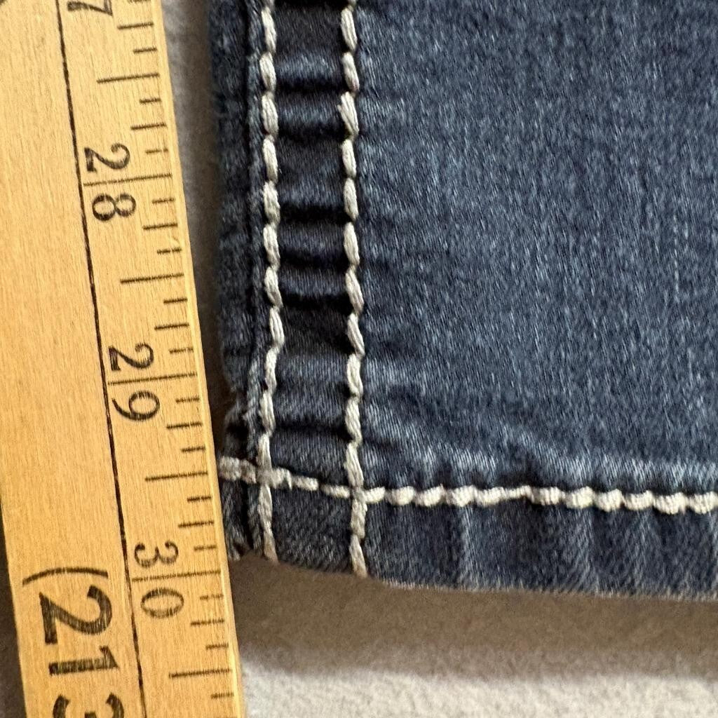 Maurices Skinny Jeans Womens XL Dark Wash Thick Stitch Stretch Denim Blue