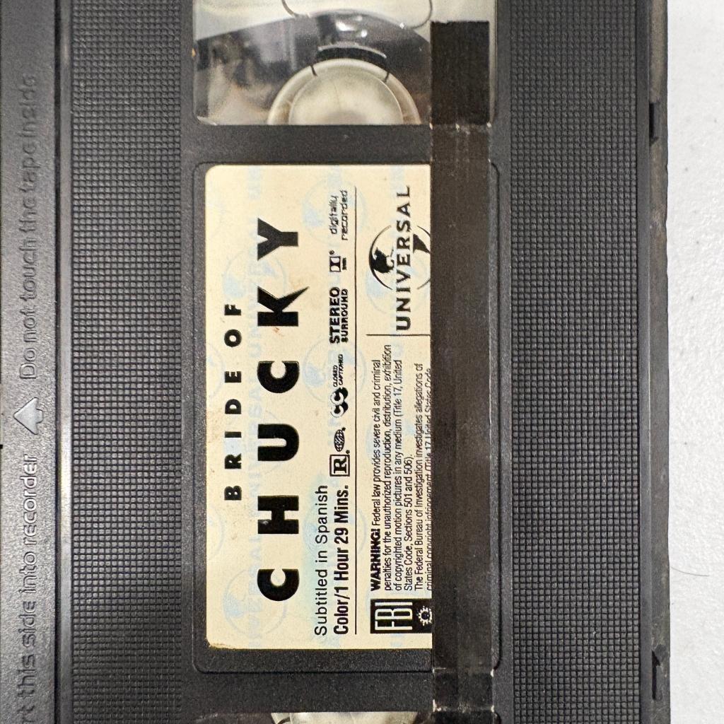 Bride of Chucky VHS Spanish Subtitled Subtítulos en Español Hollywood Video Case