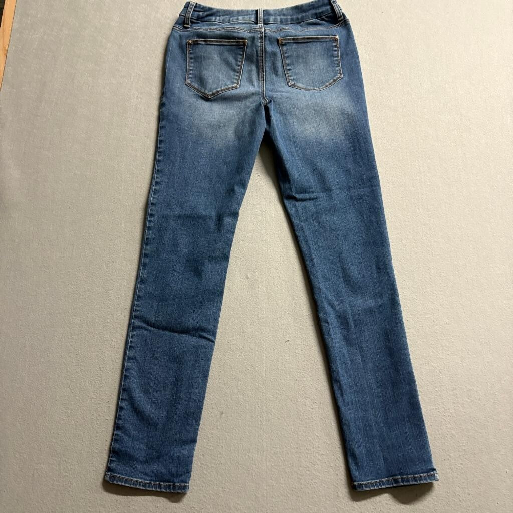 Chicos So Slimming Girlfriend Slim Leg Ankle Jeans Womens Size 0 Blue Denim