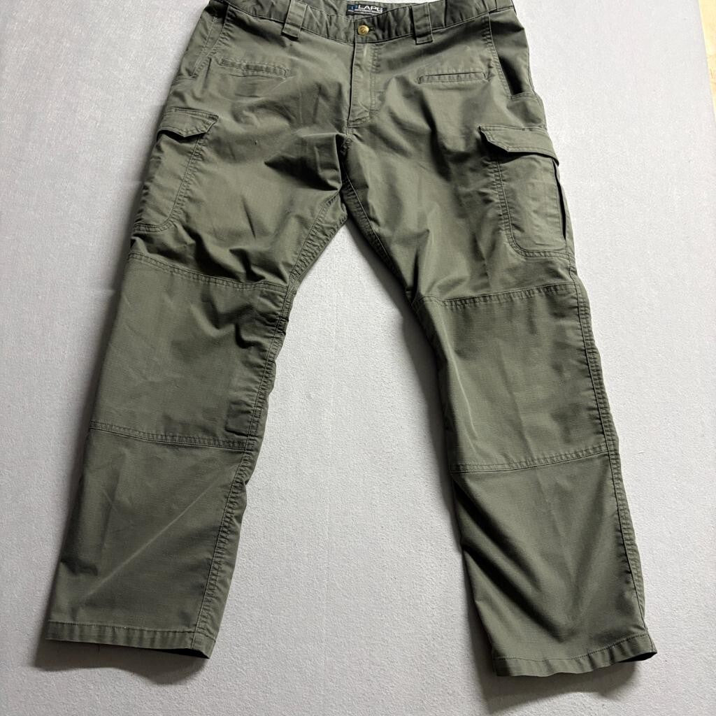 LA Gear Battle-Rattle Stretch Tactical Pants Mens 40x32 Green Cargo