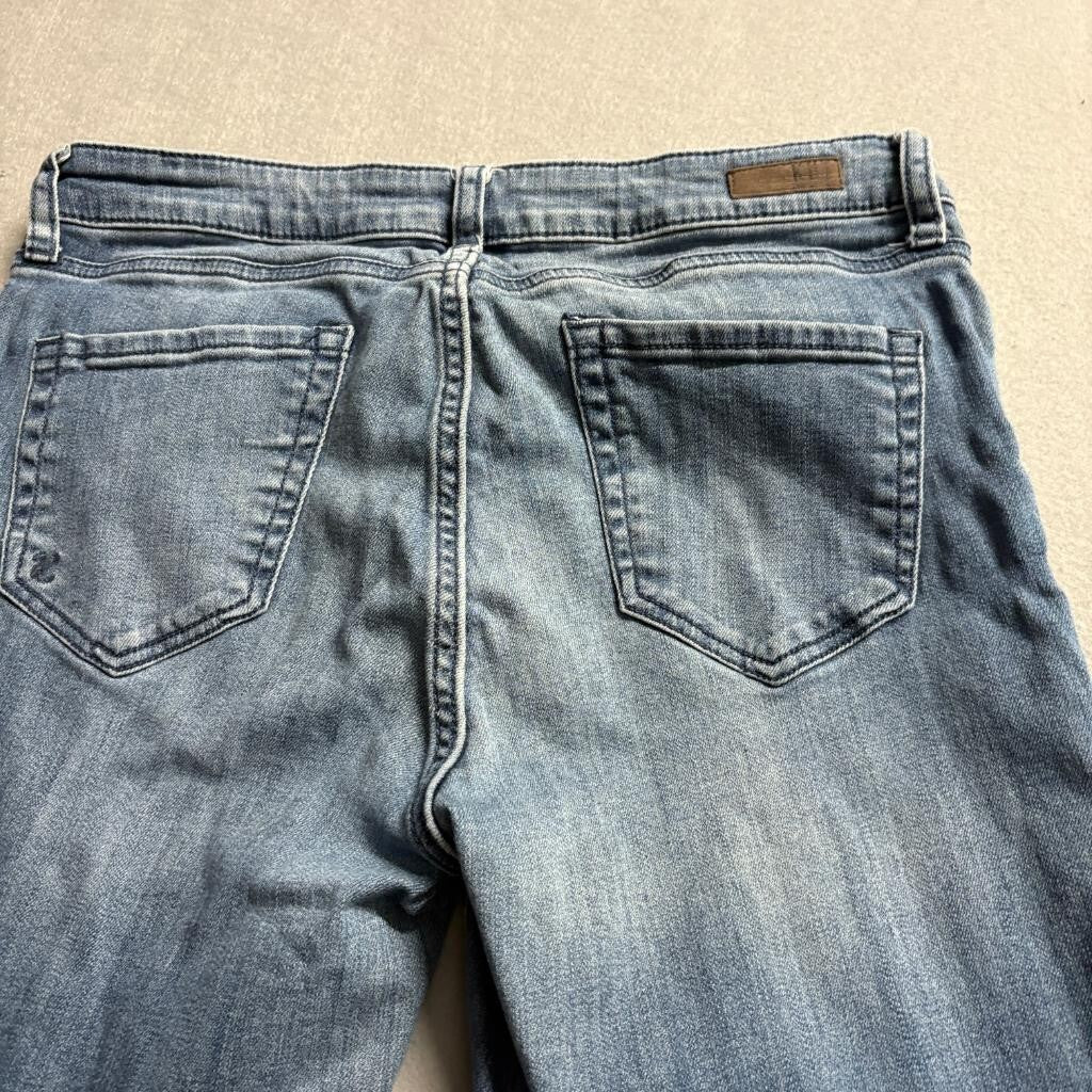 Kut from the Kloth Jeans Womens 10 Blue Denim Stretch Straight Leg Cuffed