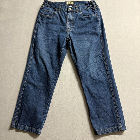 Duke Haband Classic Fit Jeans Mens 34/S Blue Denim Elastic Waist Comfort
