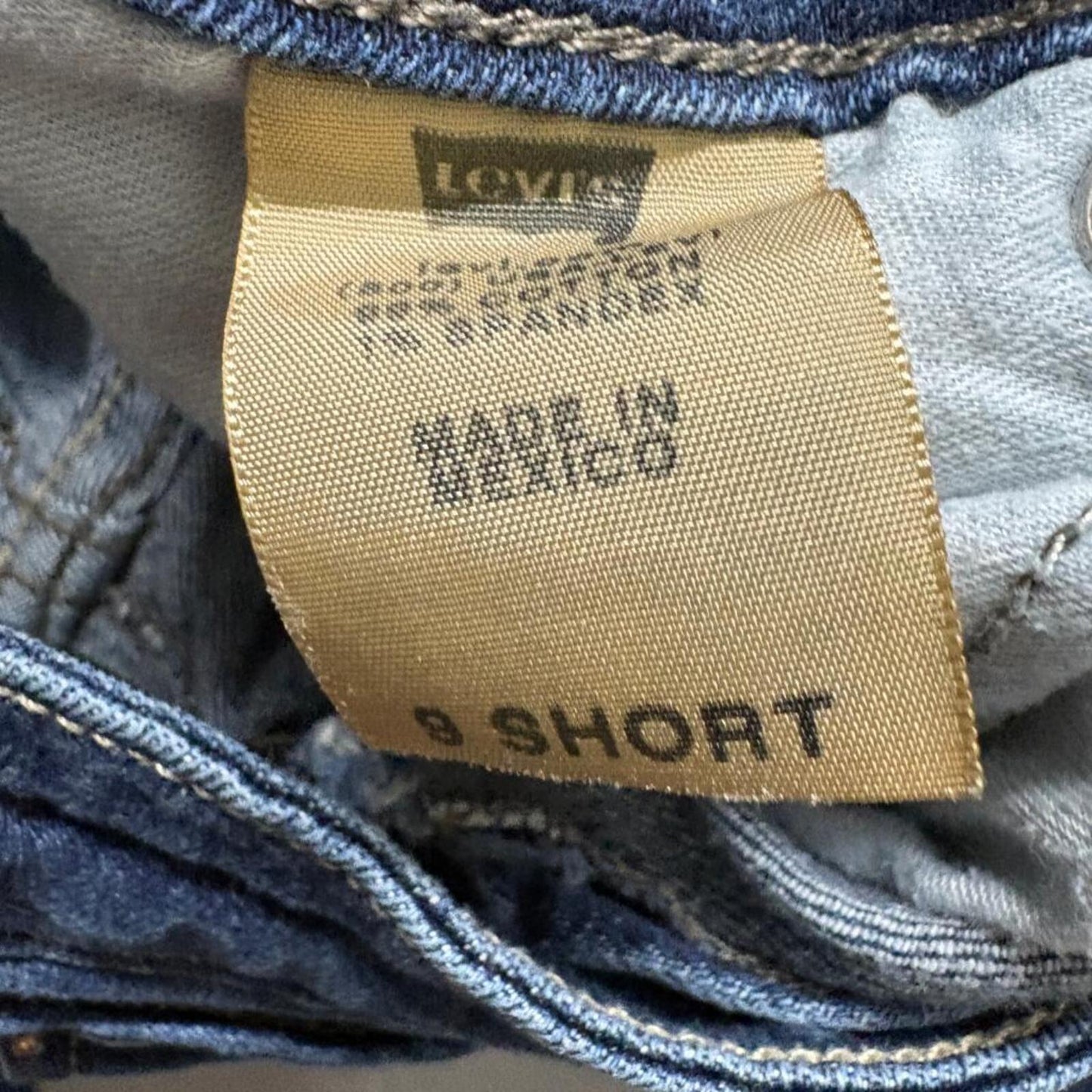 Levis 524 Too Superlow Jeans Womens 9 Short Blue Denim Low Rise Slim Straight