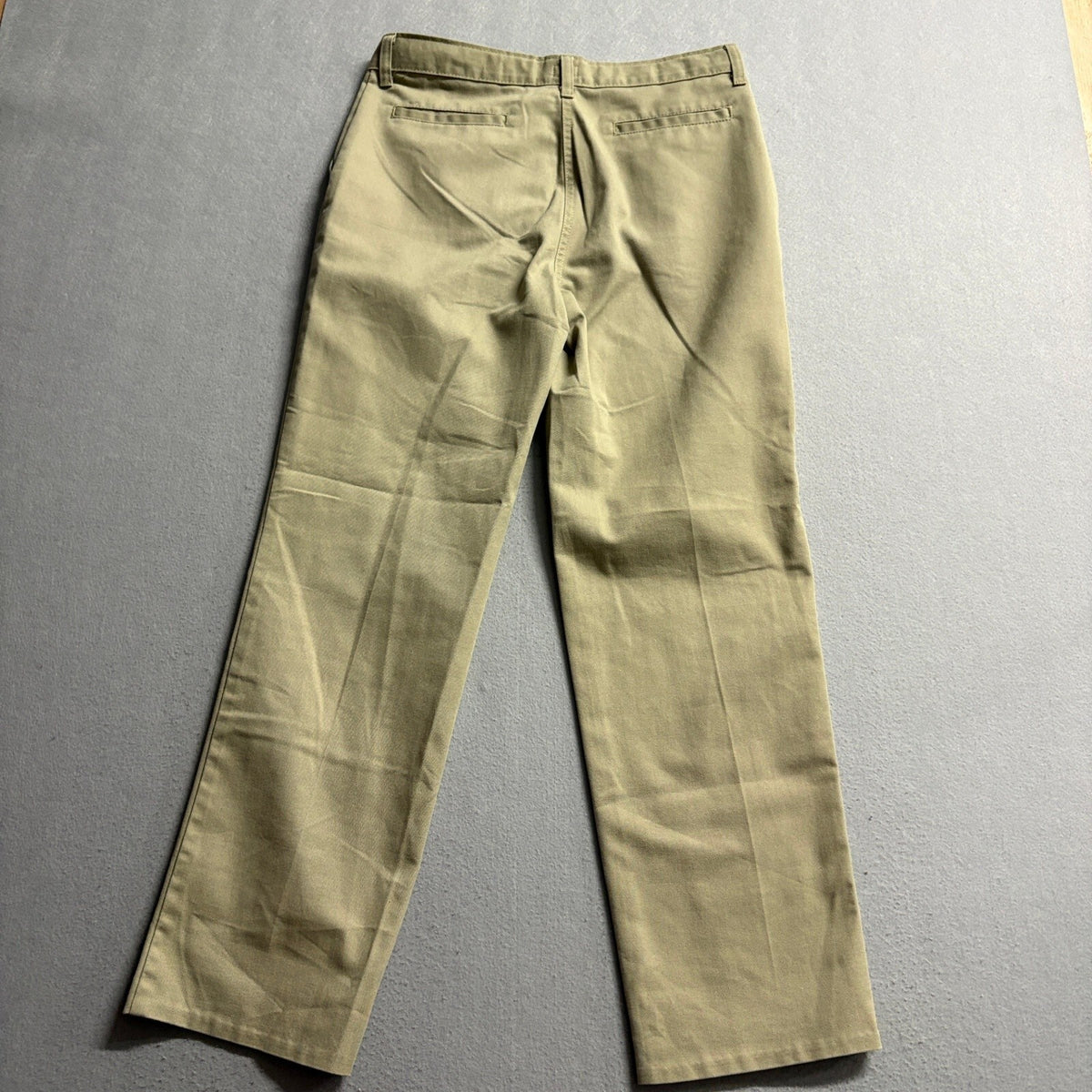 Dickies Pants Mens 30x27 Beige Khaki Workwear Flat Front Chino KP123DS