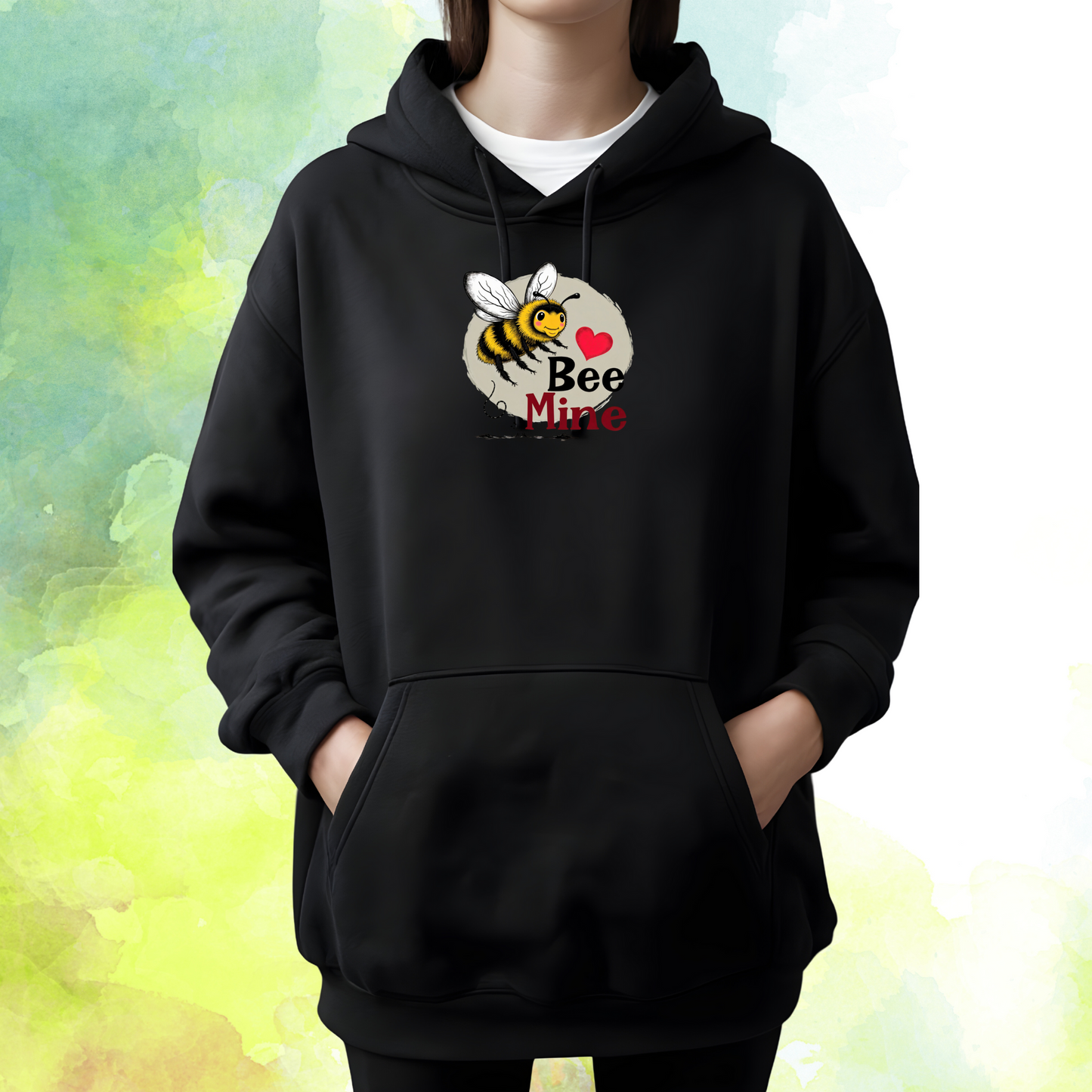 Bee Mine Valentine Day Unisex Heavy Blend™ Hooded Sweatshirt