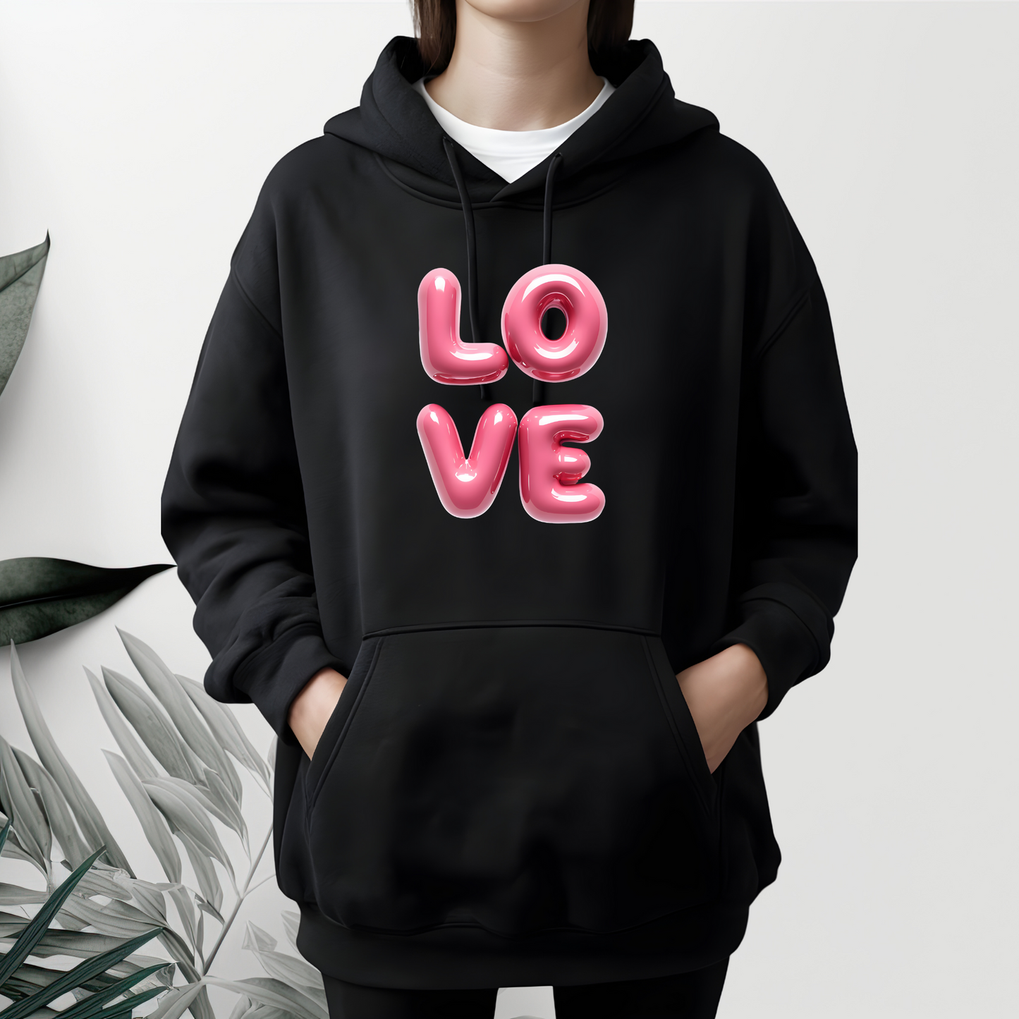 Hoodie Hooded Sweatshirt LOVE Valentines Day Gift For Her