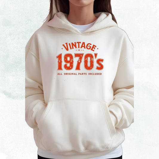 Vintage 1970 Hoodie Sweatshirt