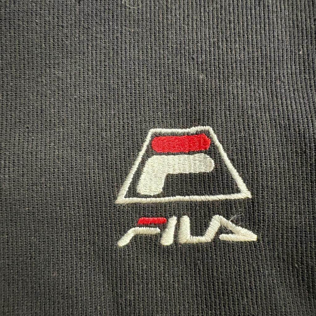 Vintage Fila Polo Shirt Mens XL Black Cotton Short Sleeve Made in USA