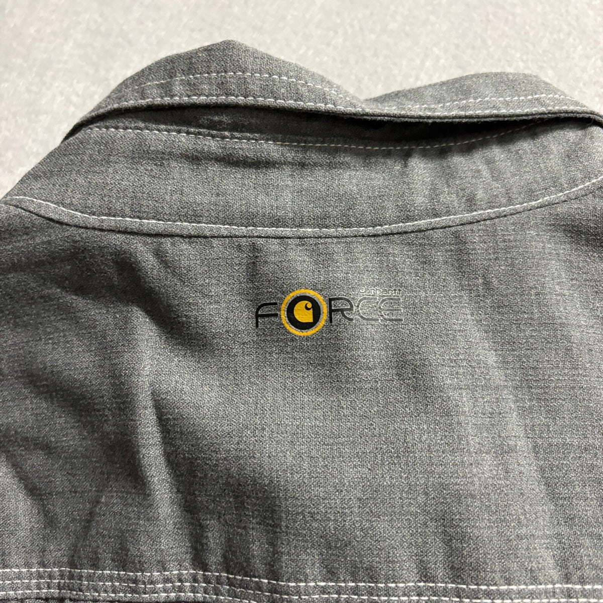 Carhartt FR Force Shirt Mens XL Flame Resistant Gray Long Sleeve Button Up