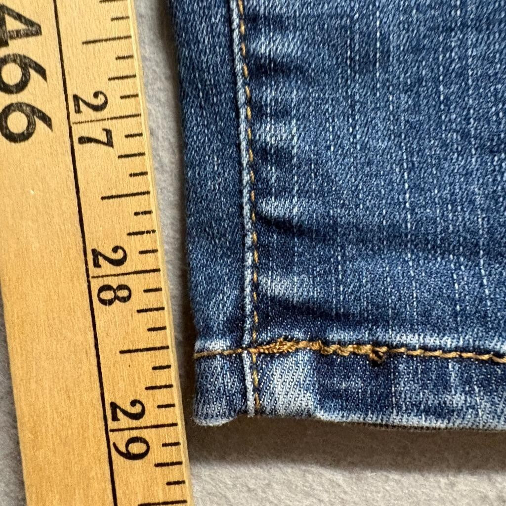 Chicos So Slimming Girlfriend Slim Leg Ankle Jeans Womens Size 0 Blue Denim