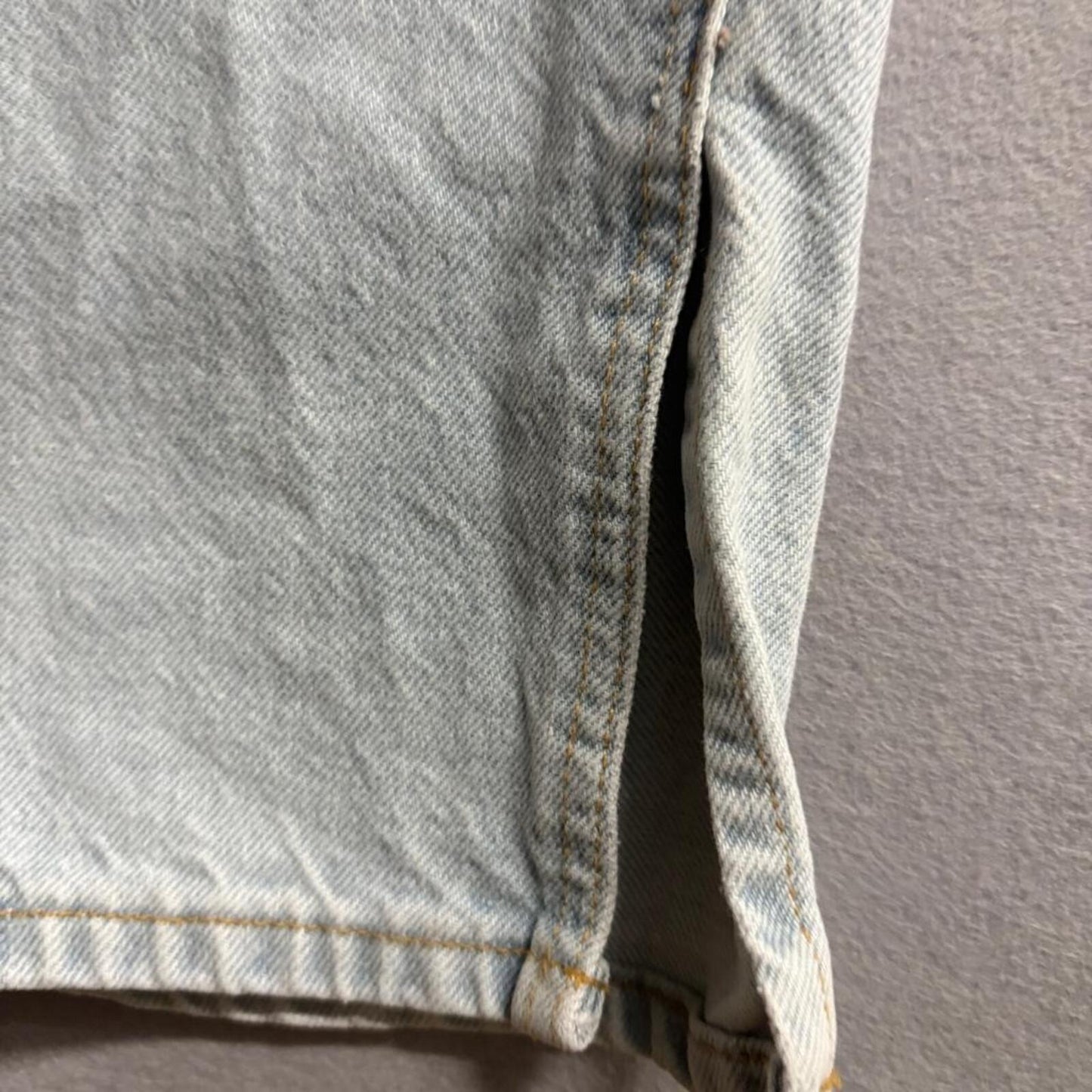 Piral Jeans Womens Small Light Wash Denim High Rise Button Fly Split Hem