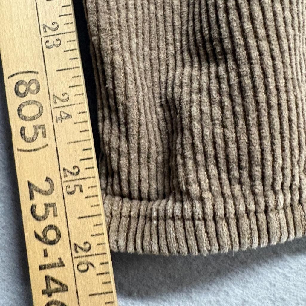 Motel Rocks Corduroy Pants Womens XXS Brown Wide Leg High Rise 100% Cotton