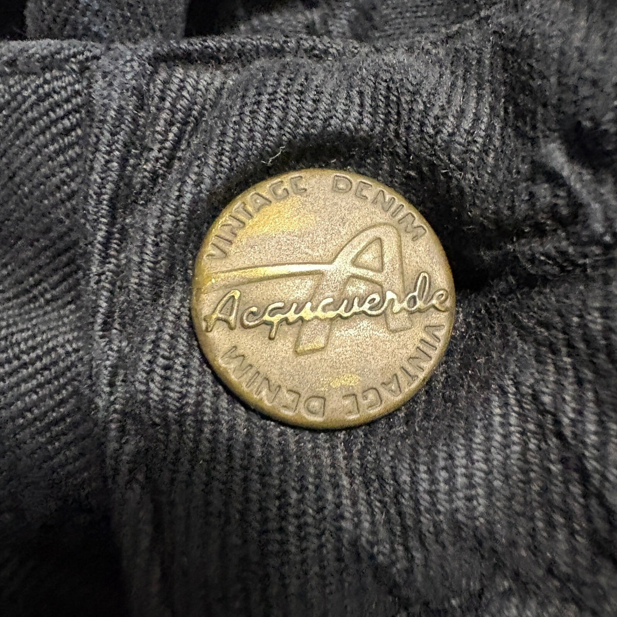 Acquaverde Vintage Denim Womens Skinny Jeans Black Gold Zipper Ankle Size 26