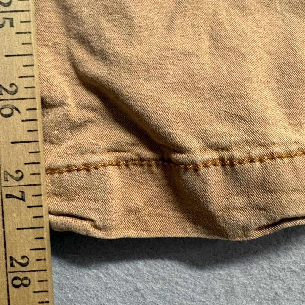 Lovegen Womens Cargo Pants Size 3/27 Brown Tencel Stretch Wide Leg Utility