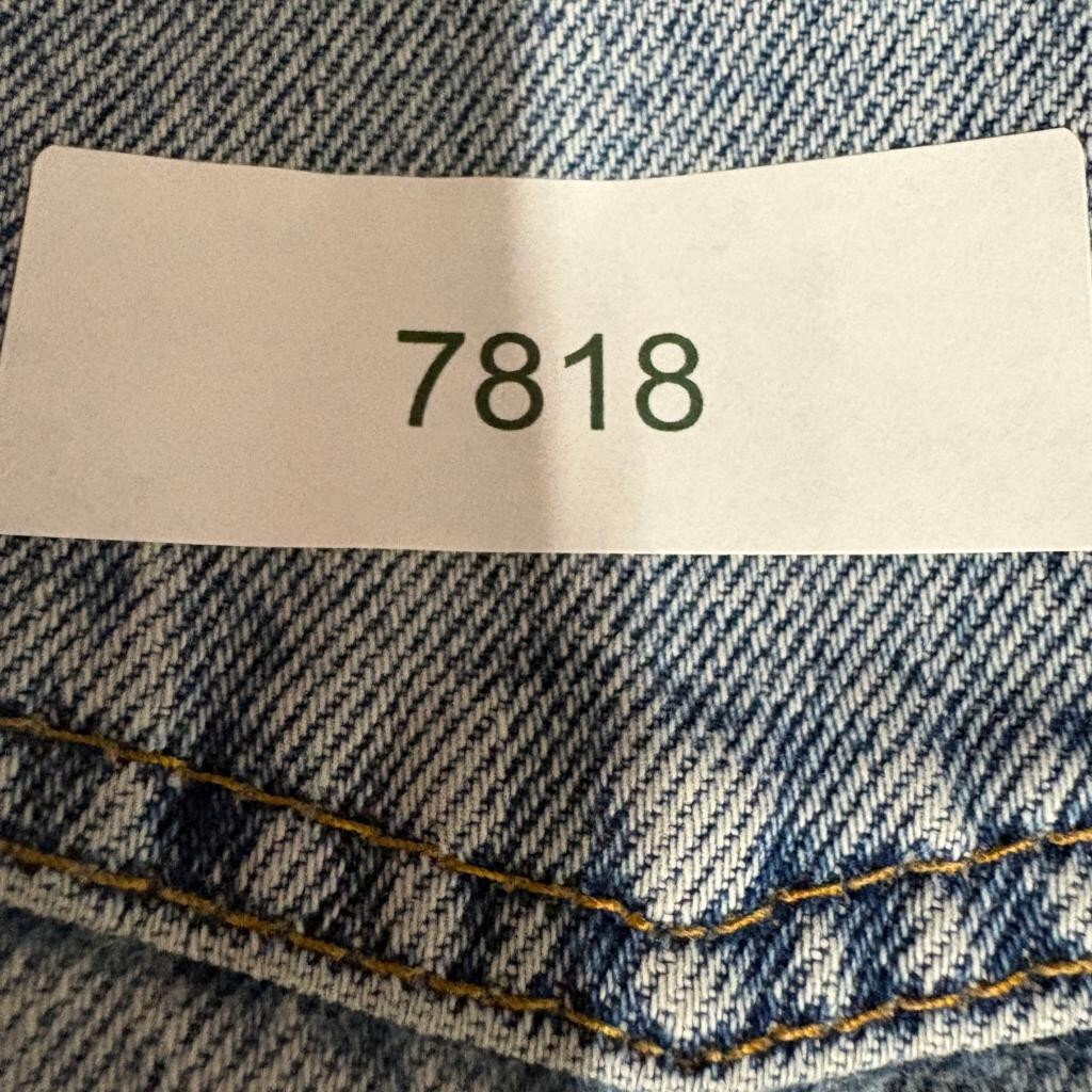 Vintage Levis 545 Orange Tab Jeans Mens 44x32 Made in USA Loose Fit Light Wash