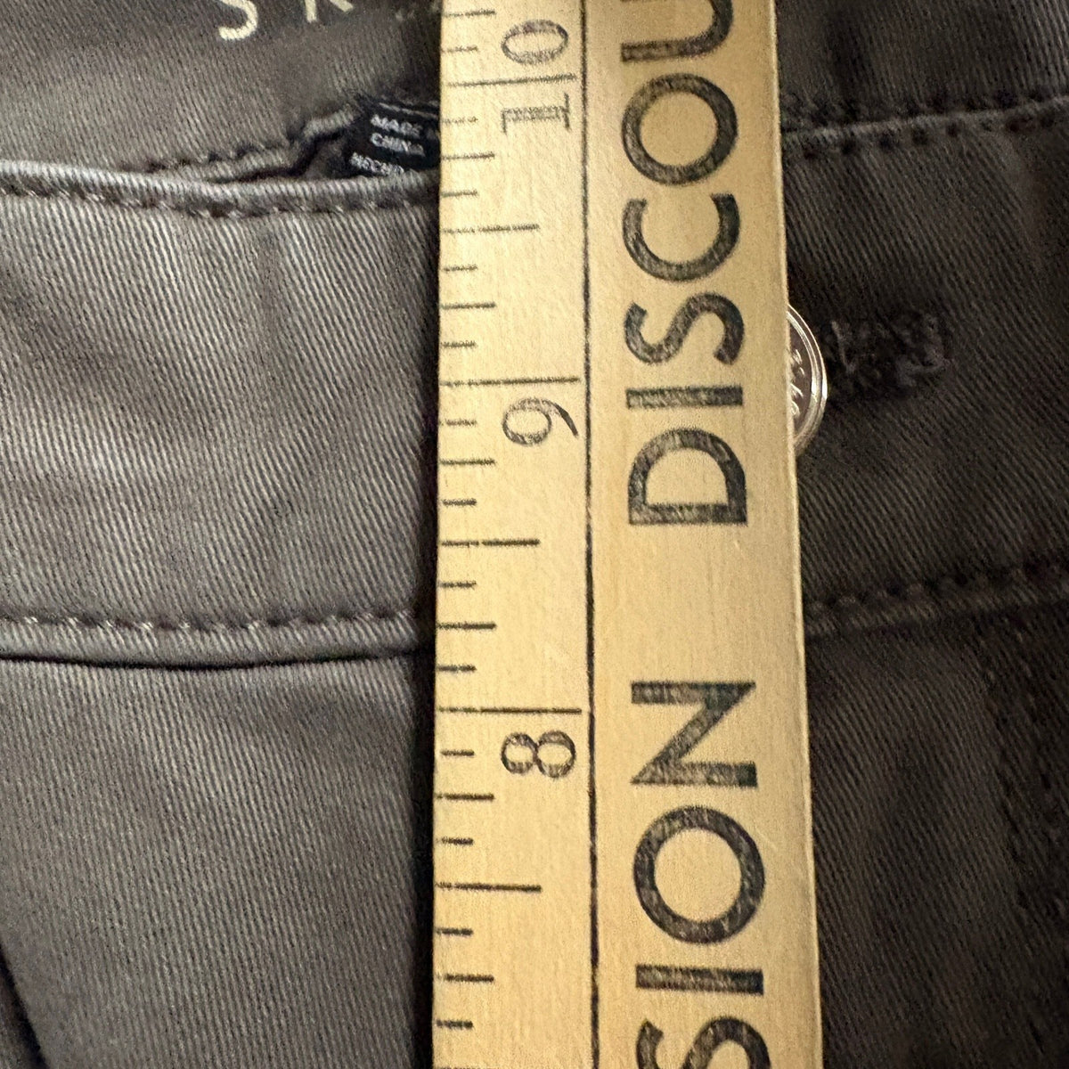 White House Black Market The Skinny Crop Jeans Size 4 Olive Green Ankle Zip Mid