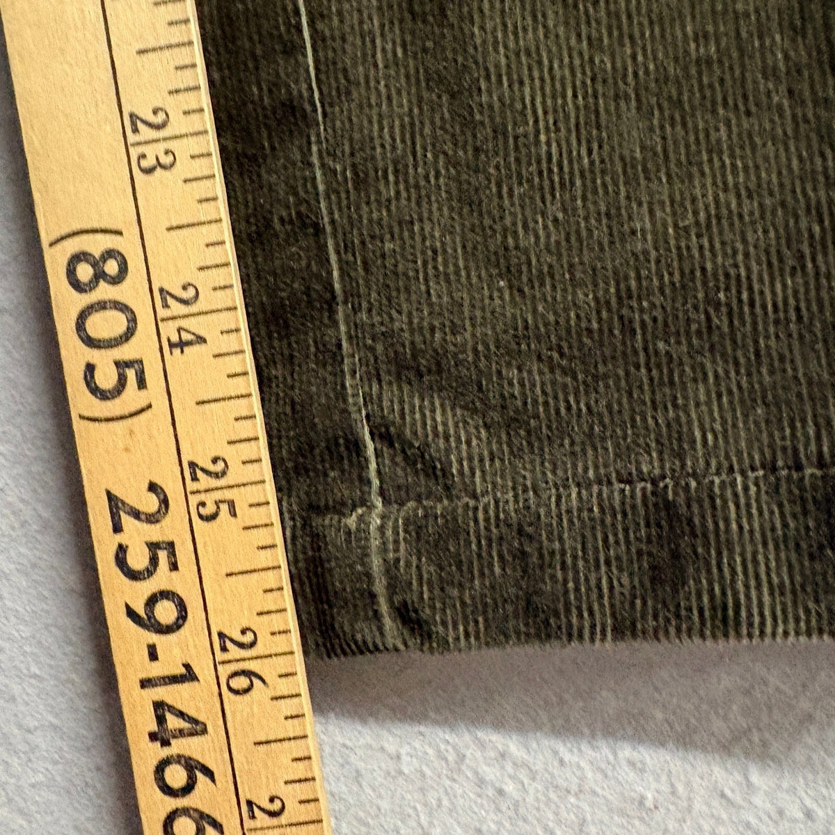 Marks & Spencer Womens Green Corduroy Pants Size UK 8 Short US 4 Straight Leg