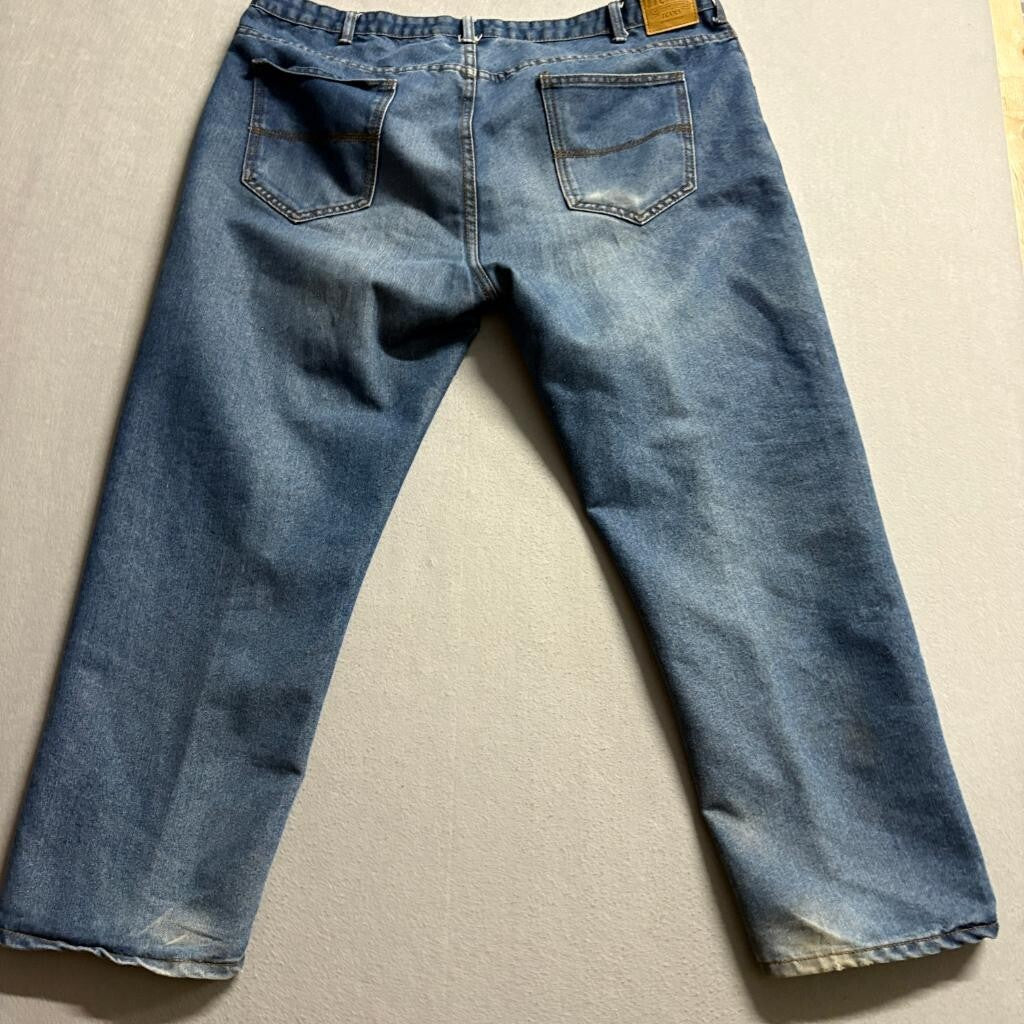 Duke Authentic Fit Jeans Mens 40/S Blue Denim Medium Wash Straight Leg Workwear