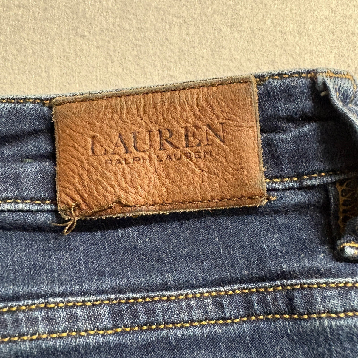 Lauren Ralph Lauren Jeans Womens 16 Blue Denim Stretch Skinny Leg Pants