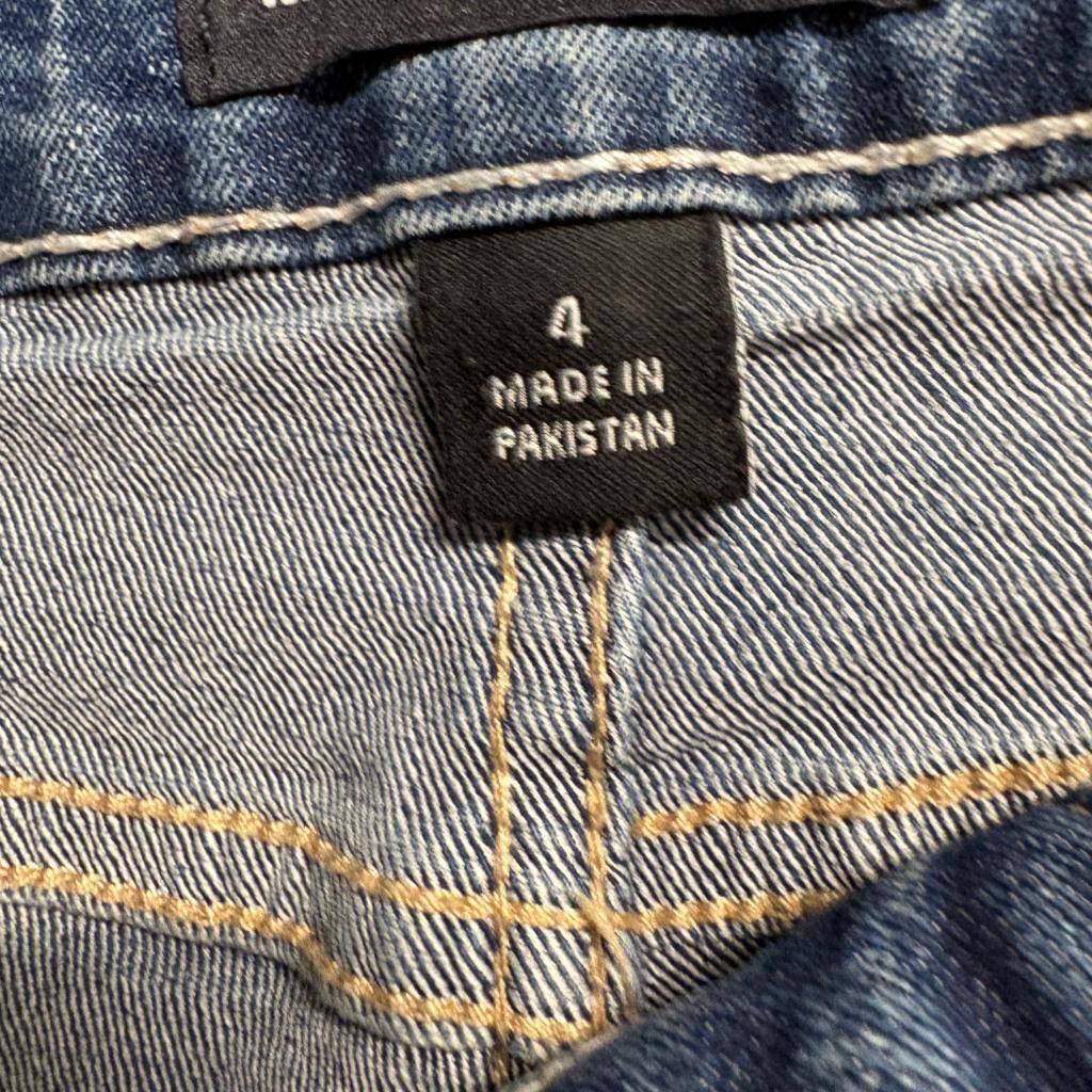 Nautica Jeans Womens Size 4 Blue Denim Stretch Raw Hem Ankle Skinny Jeans