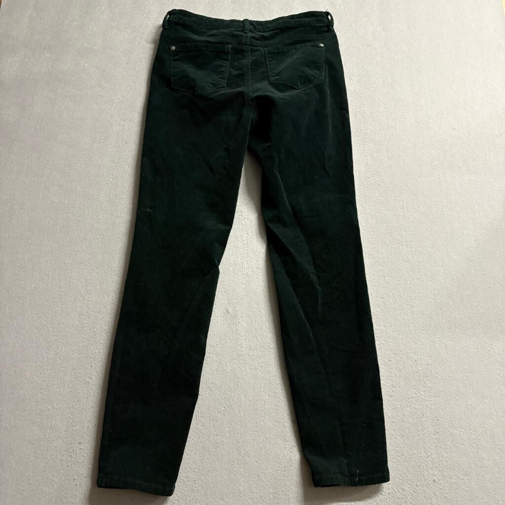 Well Worn Corduroy Pants Womens Size 6 Dark Green Skinny Five Pocket Stretch
