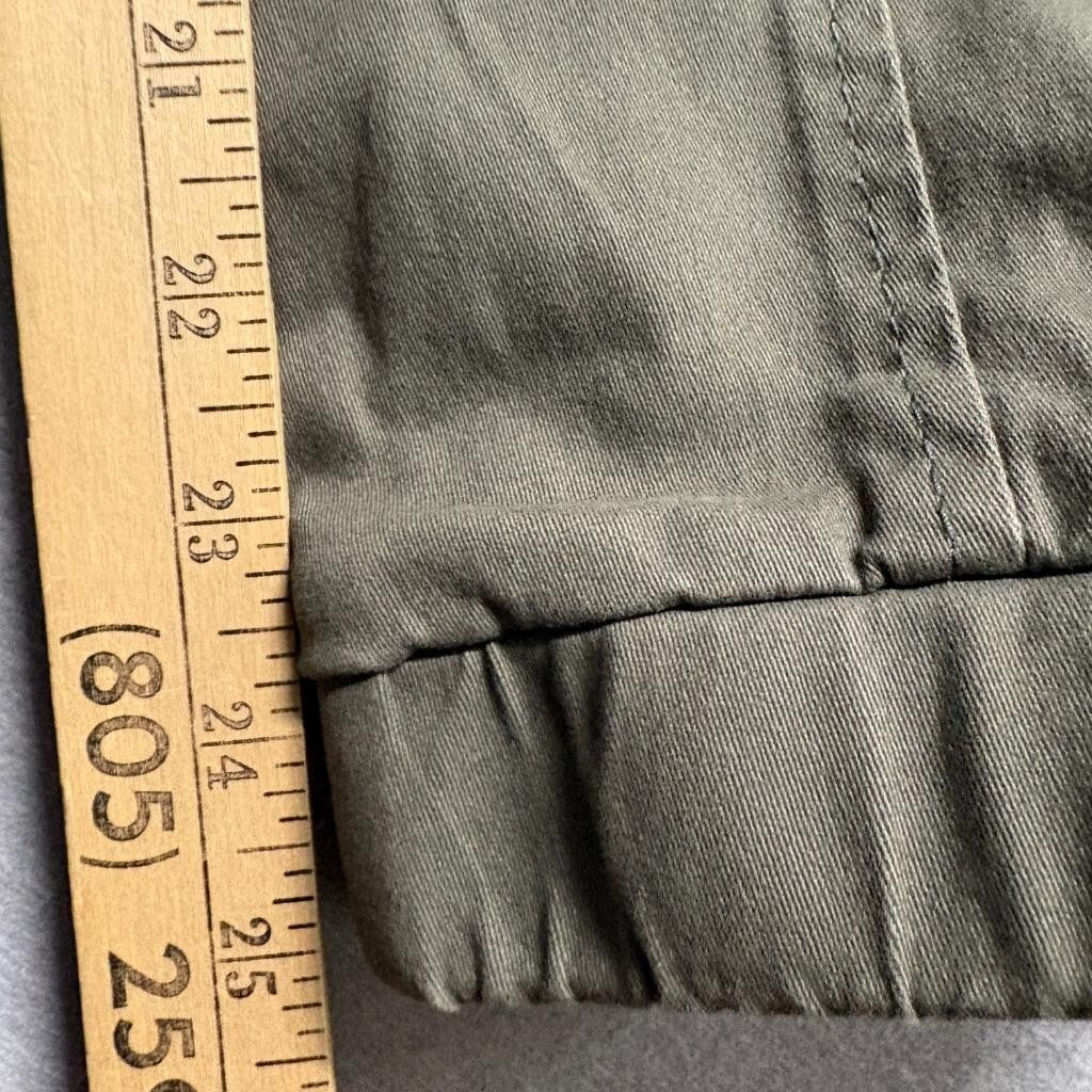 Monkey Ride Jeans Womens 11/30 Olive Green Cargo Jogger Pants Drawstring Waist
