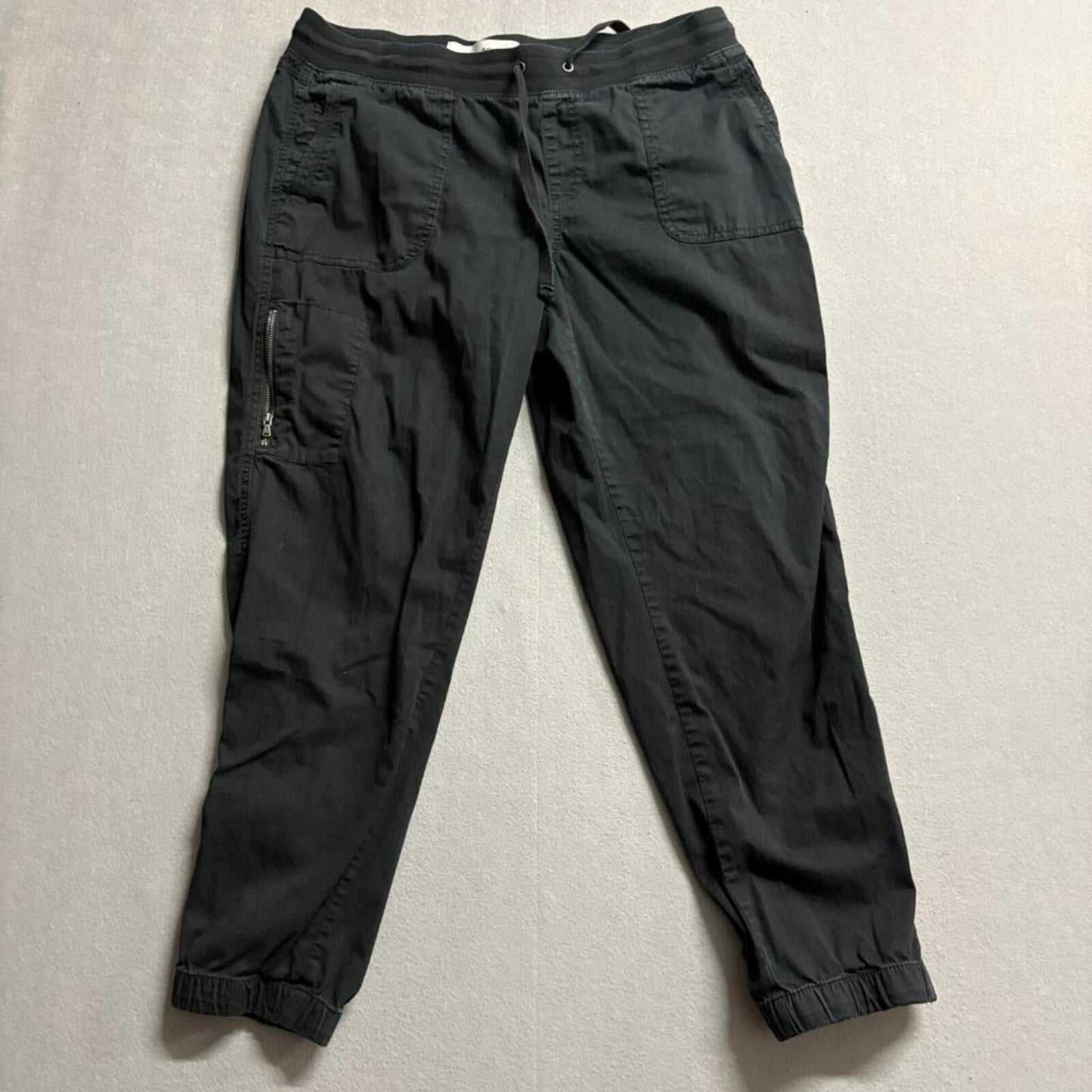 Sonoma Goods For Life Womens Large Black Utility Jogger Pants Cargo Pockets