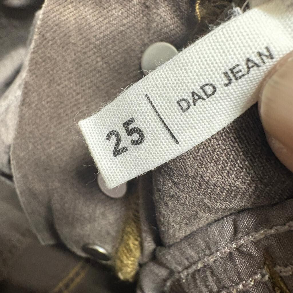 PacSun Dad Jean Brown Denim High Rise Button Fly Jeans Womens Size 25