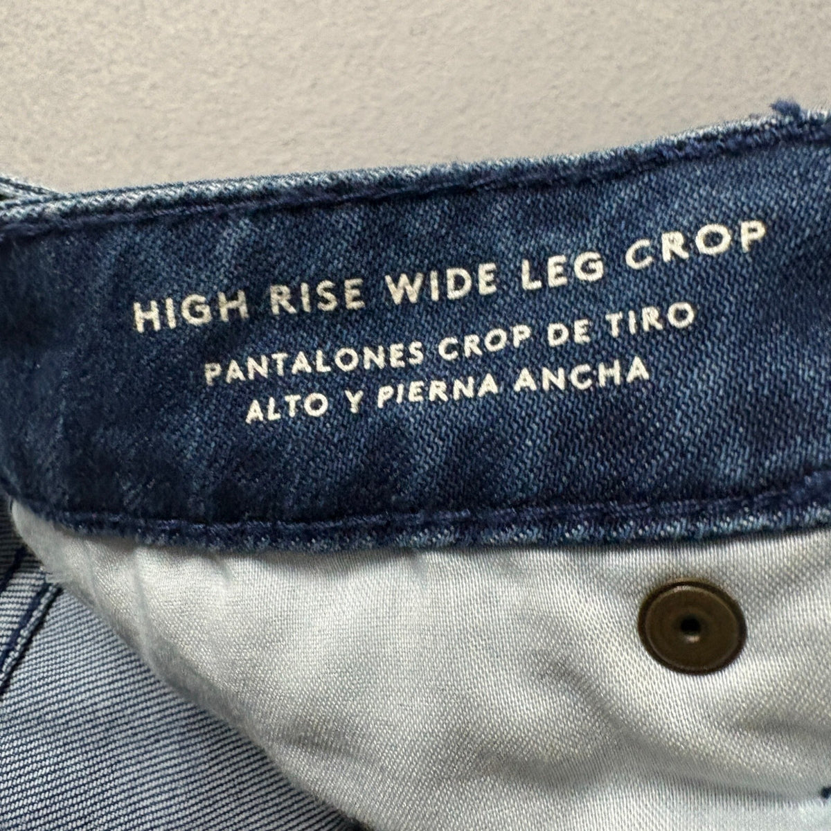 Universal Thread High Rise Wide Leg Crop Jeans Womens 4/27R Blue Denim Belted