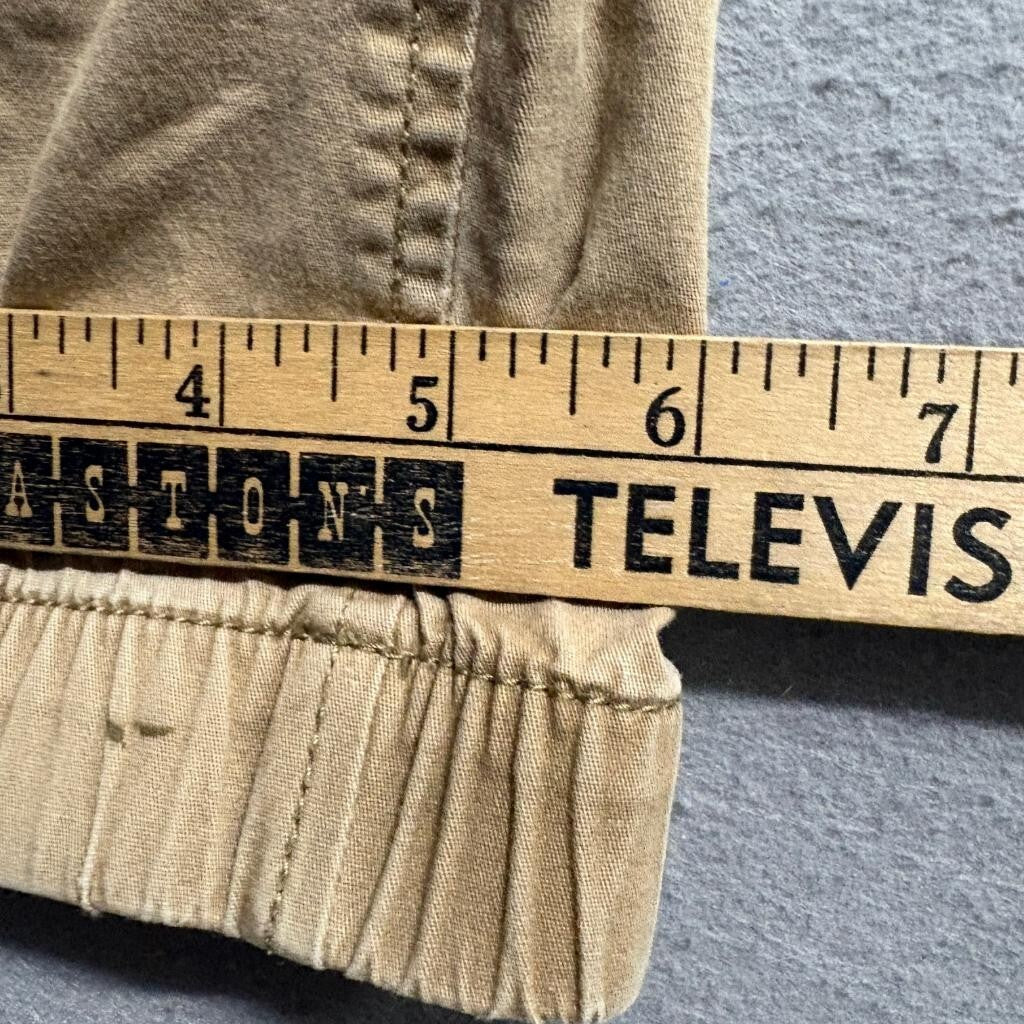 Gap Jogger Pants Mens Medium Khaki Tan Cotton Stretch Drawstring Elastic Waist