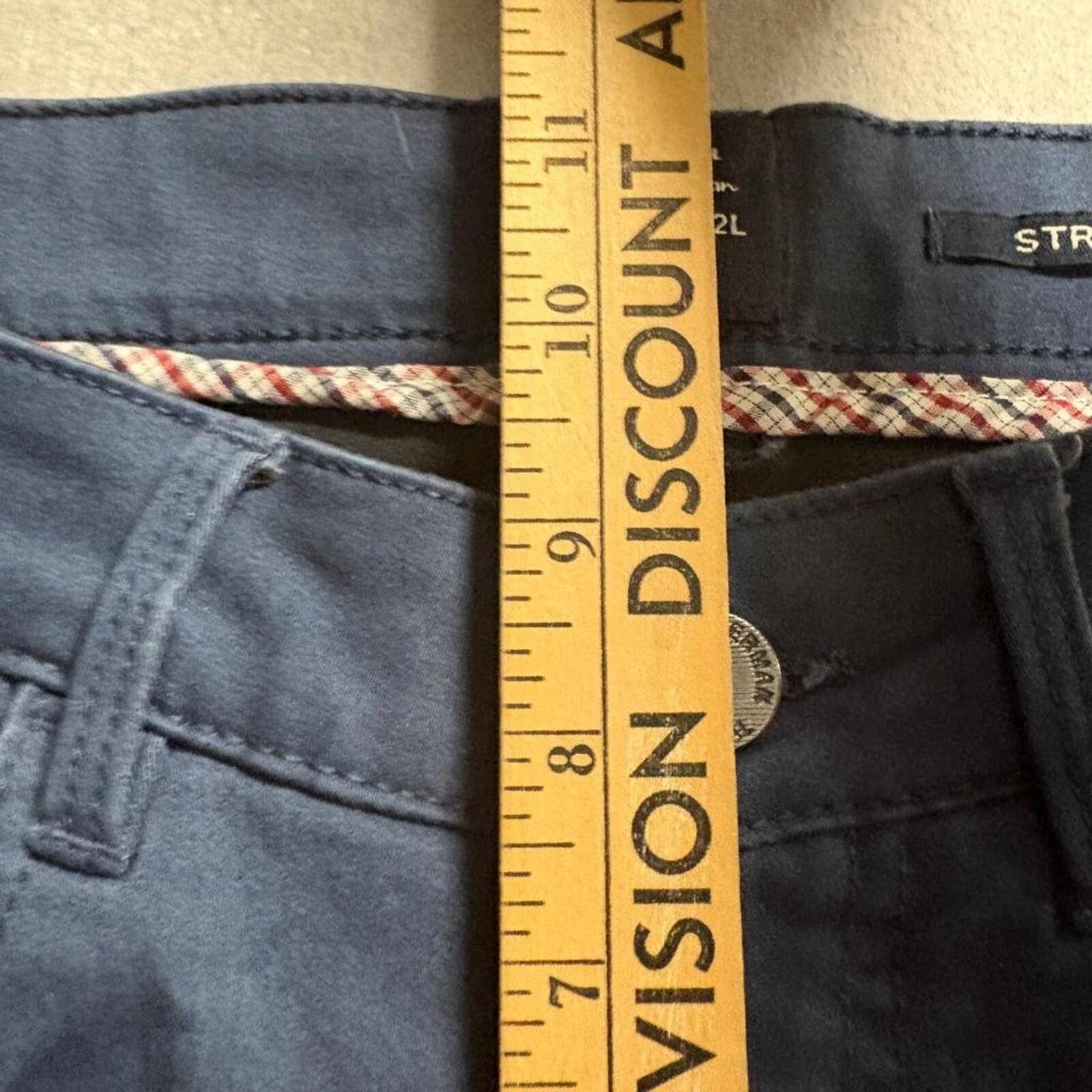 Ben Sherman Pants Mens 30x32 Slim Fit Stretch Chino Navy Blue Cotton Blend