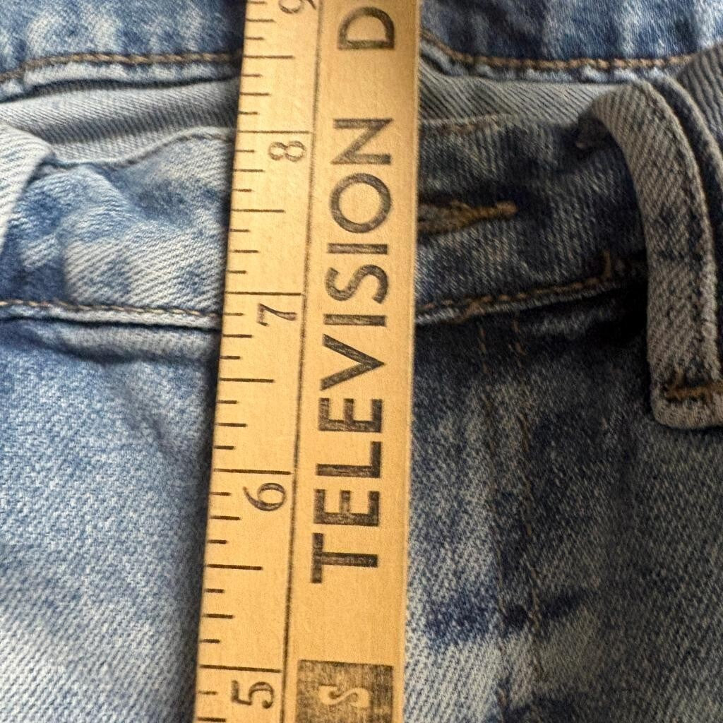 Forever 21 Distressed Flare Jeans Womens Size 28 Blue Denim Destroyed Hem