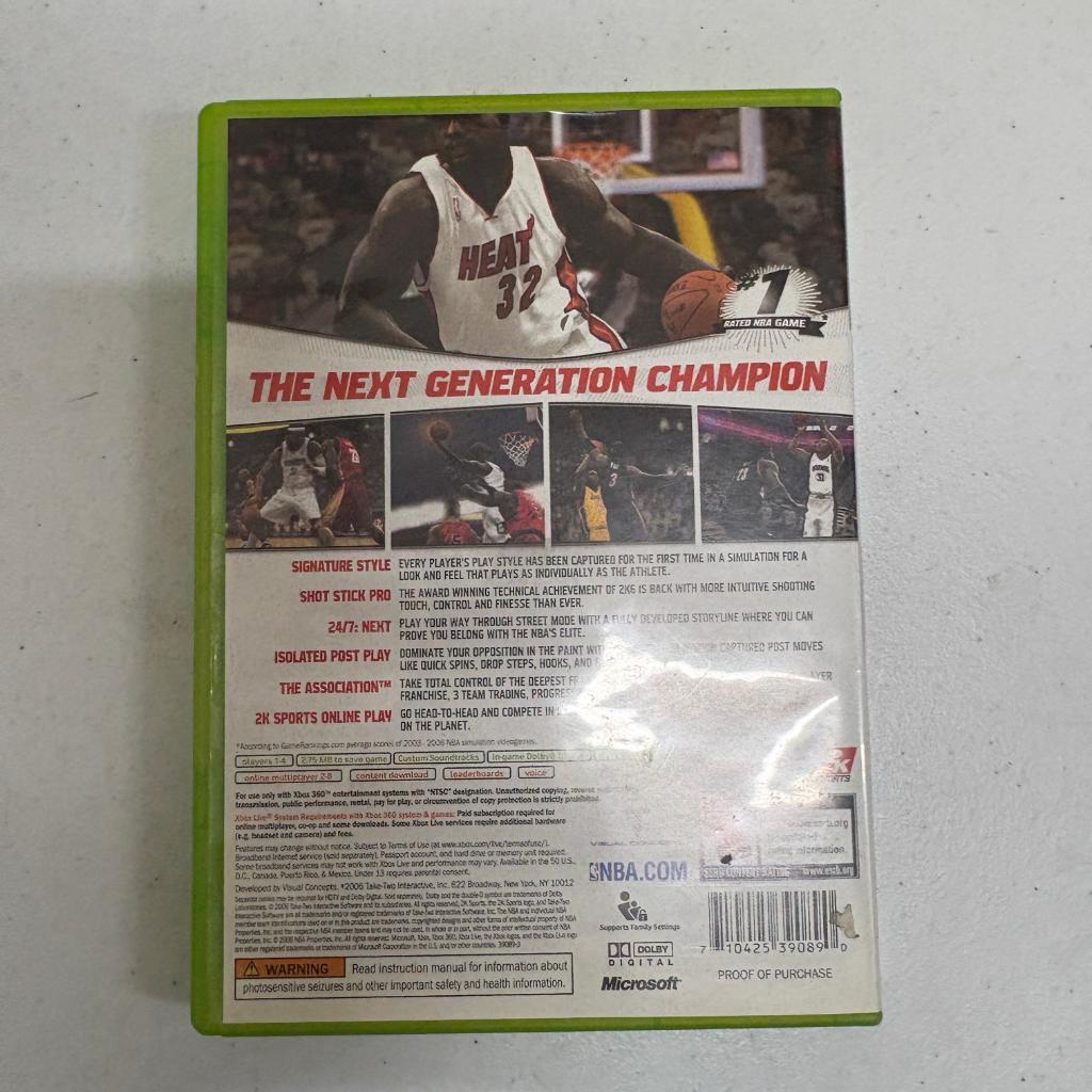 NBA 2K7 Xbox 360 Complete CIB with Manual Shaquille O'Neal Cover