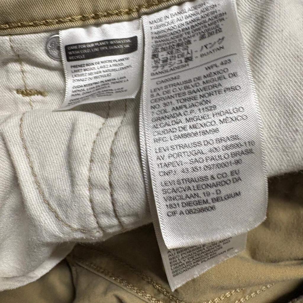 Levi's 511 Slim Fit Jeans Mens 31x32 Khaki Tan All Seasons Tech Stretch Pants