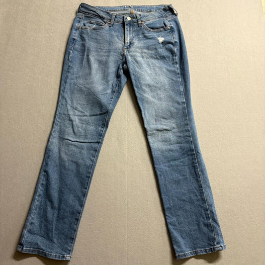 Sonoma Goods For Life Jeans Womens 8 Medium Blue Denim Straight Leg Distressed