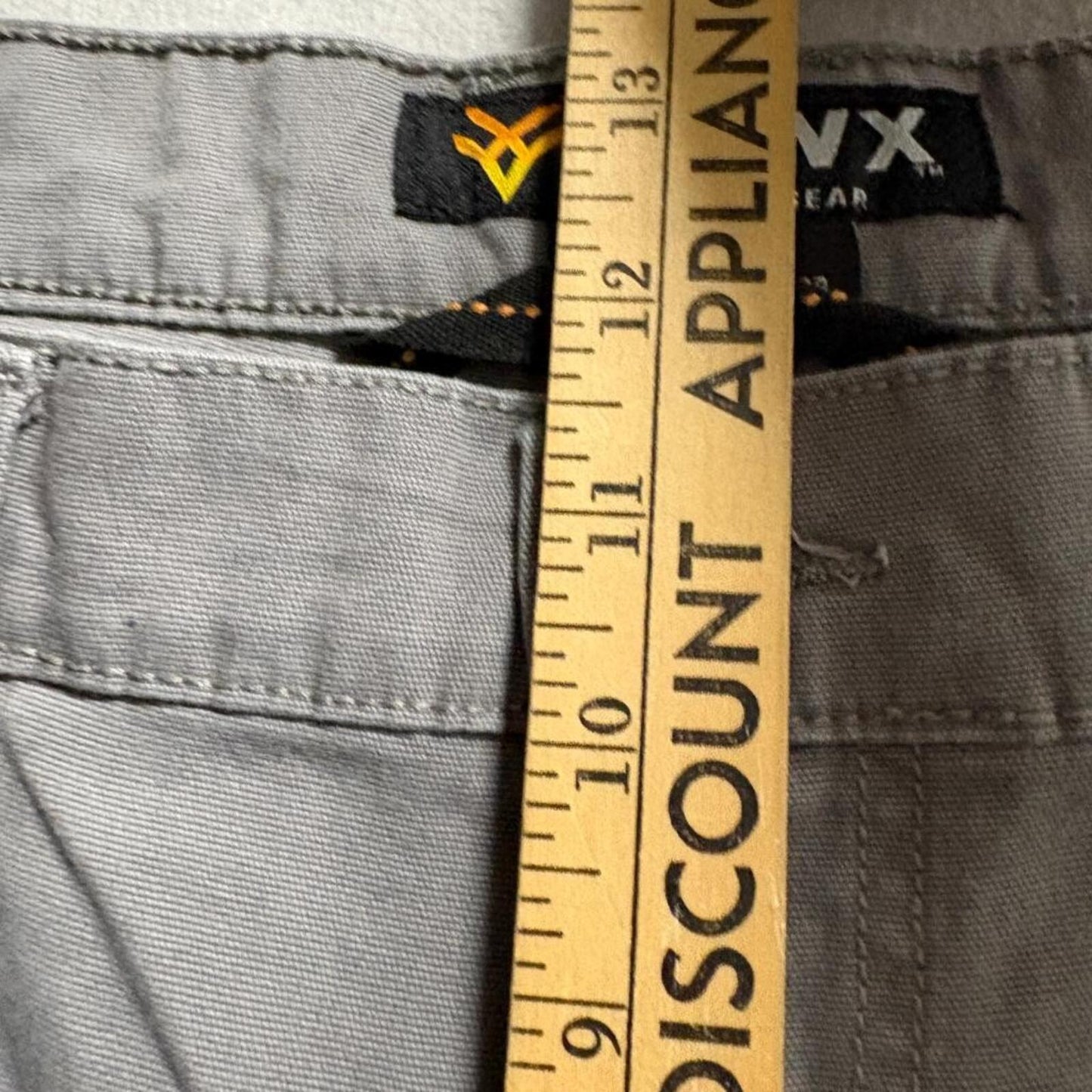 Hawx Work Gear Mens Utility Pants 40x30 Gray Canvas Stretch Carpenter Workwear