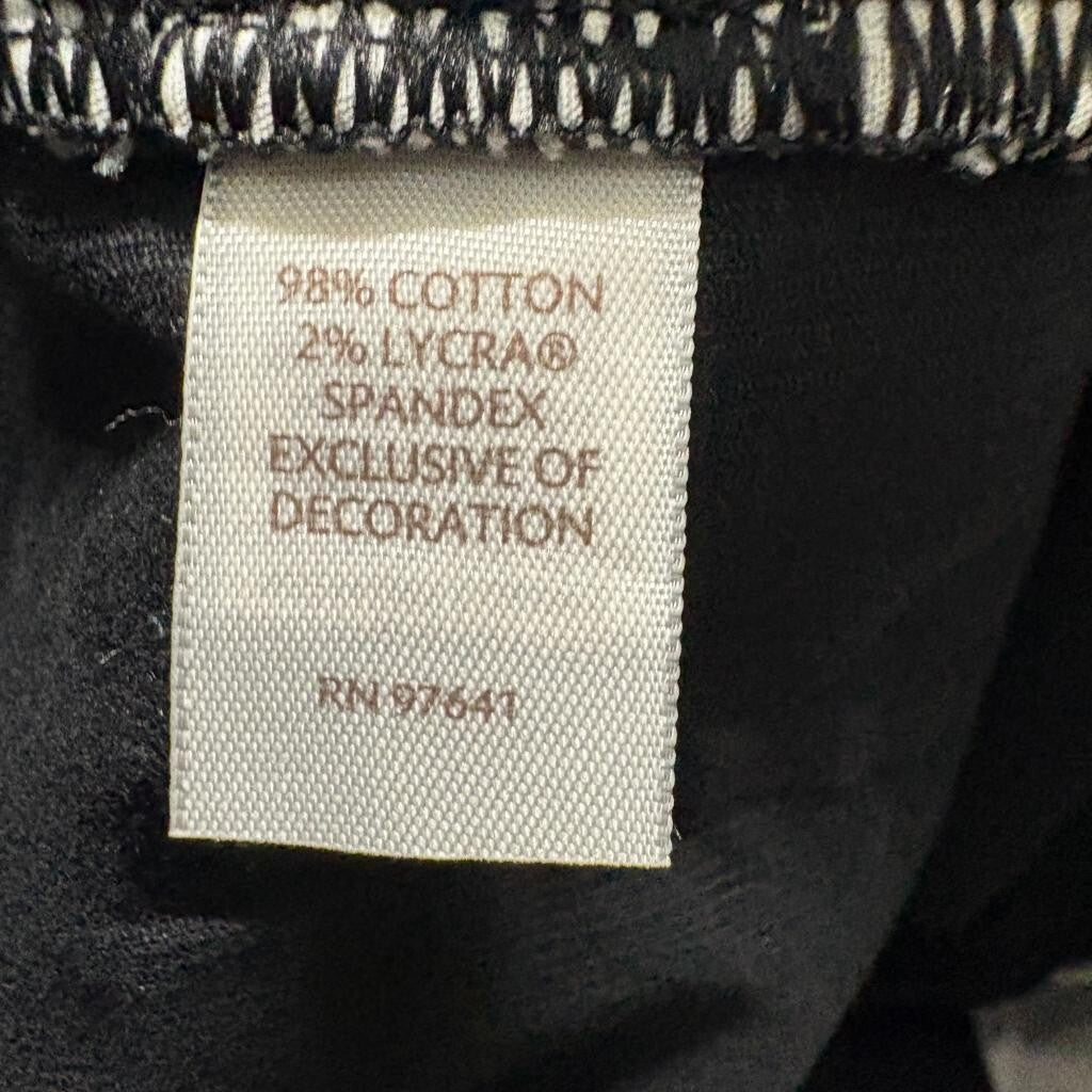 J. Jill Corduroy Pants Womens 16 Black Slim Leg Stretch Cotton Blend NWT
