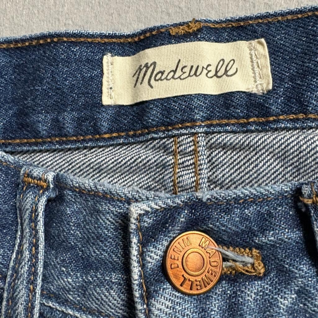 Madewell The Momjean High Rise Denim Jeans Womens Size 27 Medium Wash 100%
